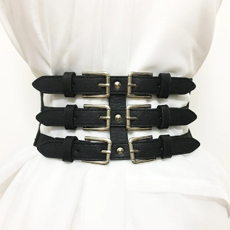 1PC Vintage 3 Straps Belts Women Lady Fashion Soft Faux Leather Elastic Belt Self Tie Wrap Waist For Mujer Dress Slimming Corset
1PC Vintage 3 Straps Belts Women Lady Fashion Soft Faux Leather Elastic Belt Self Tie Wrap Waist For Mujer Dress Slimming Corset