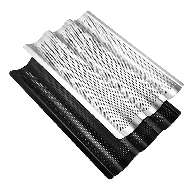 Slot Nonstick Loaf Pan 3 Waves Stainless French Bread Pan Grooves Baguette Baking Utensil Tray Bakeware Cooking Tray For Kitchen
Slot Nonstick Loaf Pan 3 Waves Stainless French Bread Pan Grooves Baguette Baking Utensil Tray Bakeware Cooking Tray For Kitchen