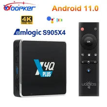 Ugoos X4Q Pro Smart TV Box Android 11 Amlogic S905X4 LPDDR4 4GB 64GB AV1 HDR 1000M BT5.1 4K Set Top Box X4Q Plus 4GB32GB X4QCube