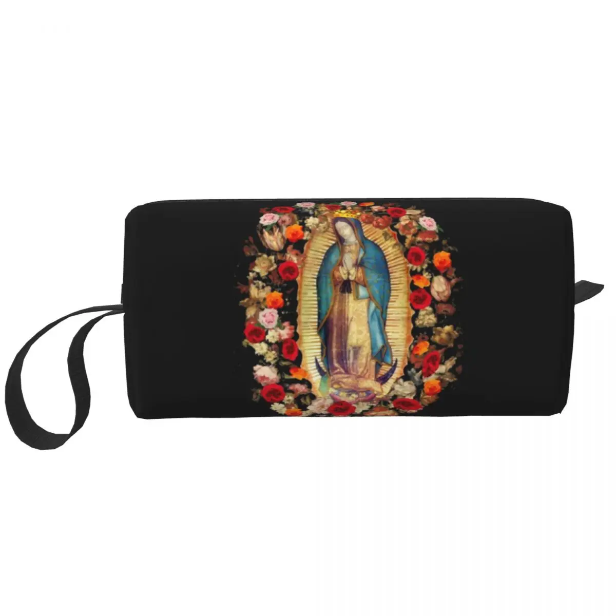 

Our Lady Of Guadalupe Mexican Virgin Mary Makeup Bag Women Travel Cosmetic Organizer Mexico Catholic Saint Storage Toiletry Bags