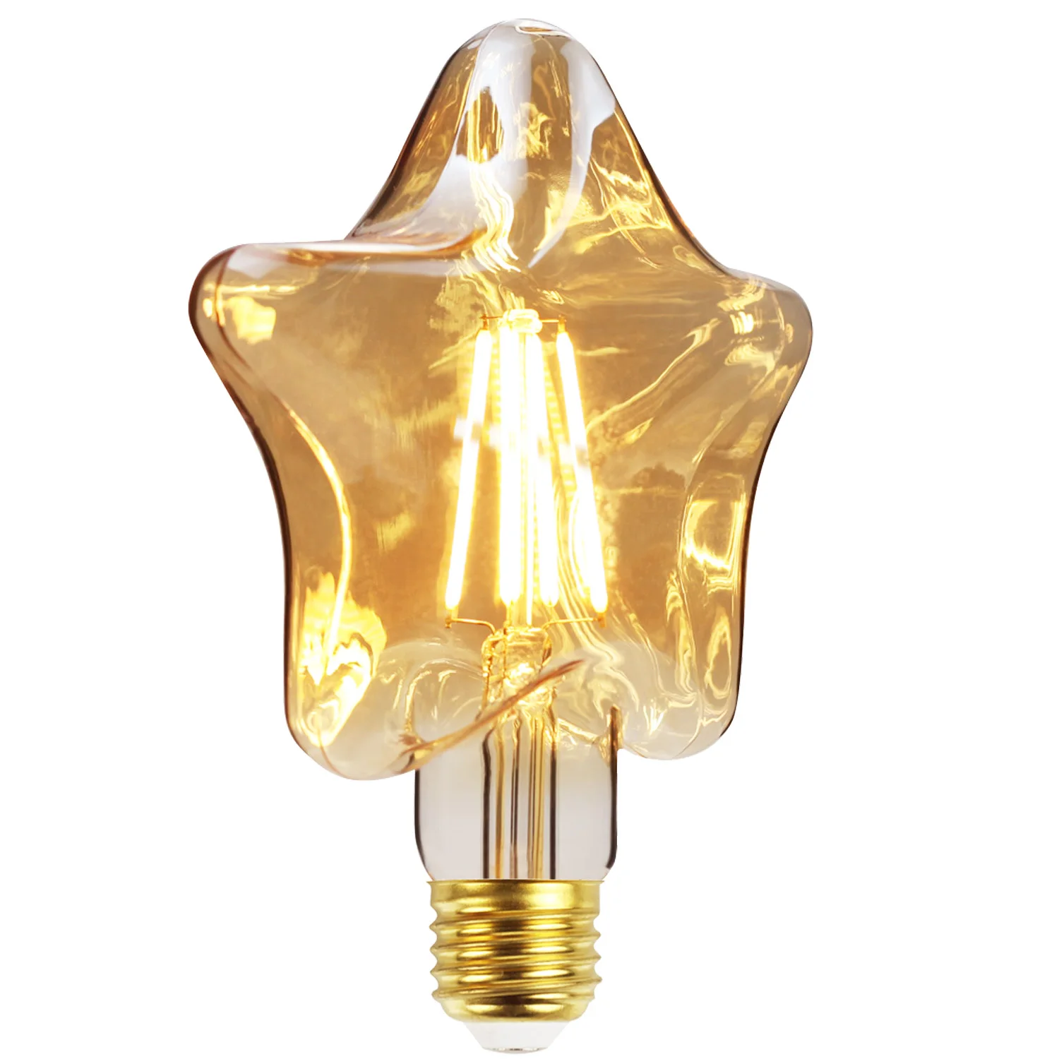 

TIANFAN Edison Style Vintage Led Bulb Big Star 4W 2500Kelvin Not Dimmable Decorative Light Bulb 40Watts Equally 110V 220V
