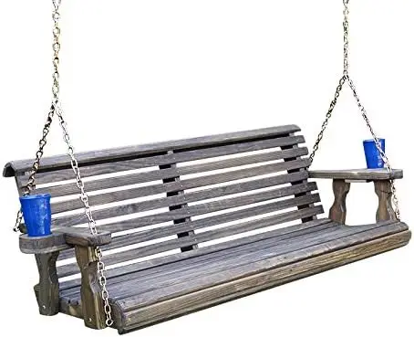Amish Casual Heavy Duty 700 Lb Roll Back Treated Porch Swing with Hanging Chains and Cupholders (4 Foot, Dark Walnut Stain)
Amish Casual Heavy Duty 700 Lb Roll Back Treated Porch Swing with Hanging Chains and Cupholders (4 Foot, Dark Walnut Stain)