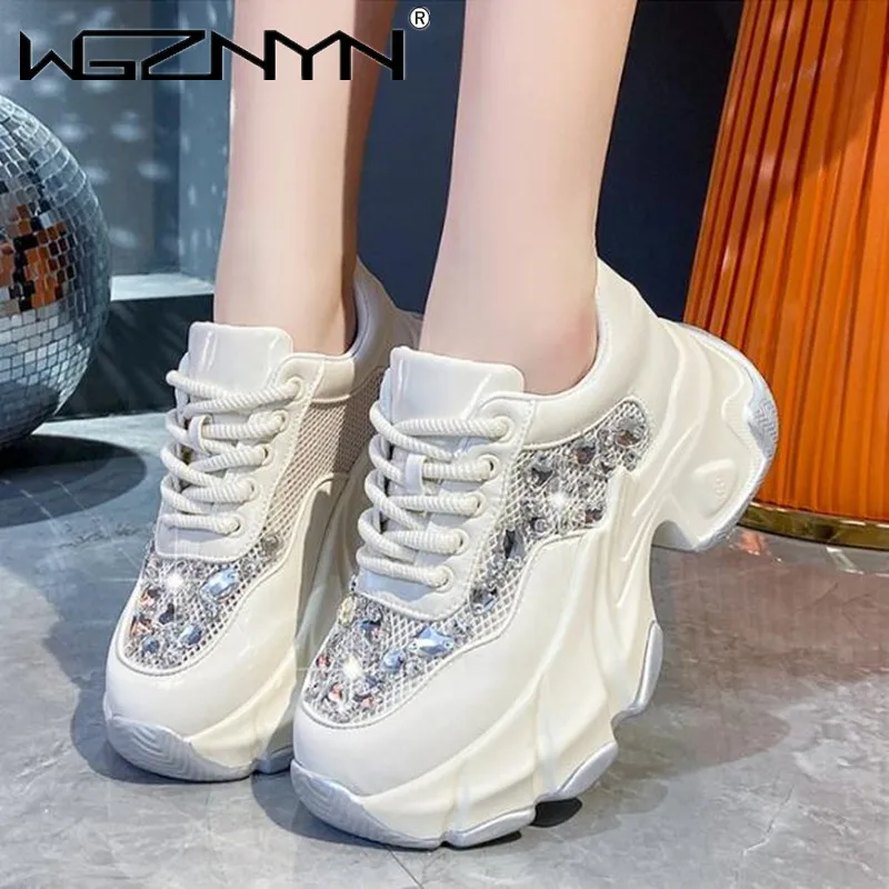 Women's Glitter Design Platform Sneakers Casual Lace Up Outdoor Shoes Comfortable Low Top Shoe Summer Breathable Shoes Women
Women's Glitter Design Platform Sneakers Casual Lace Up Outdoor Shoes Comfortable Low Top Shoe Summer Breathable Shoes Women