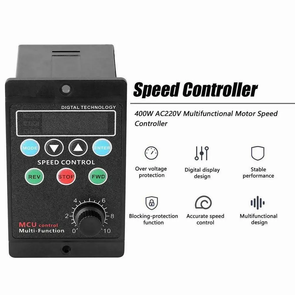 Speed Controller Motor Digital Display Rate Variable Switch AC 220V Motor Governor 90-1400 R/min 9x10x6cm Speed Control Device
Speed Controller Motor Digital Display Rate Variable Switch AC 220V Motor Governor 90-1400 R/min 9x10x6cm Speed Control Device