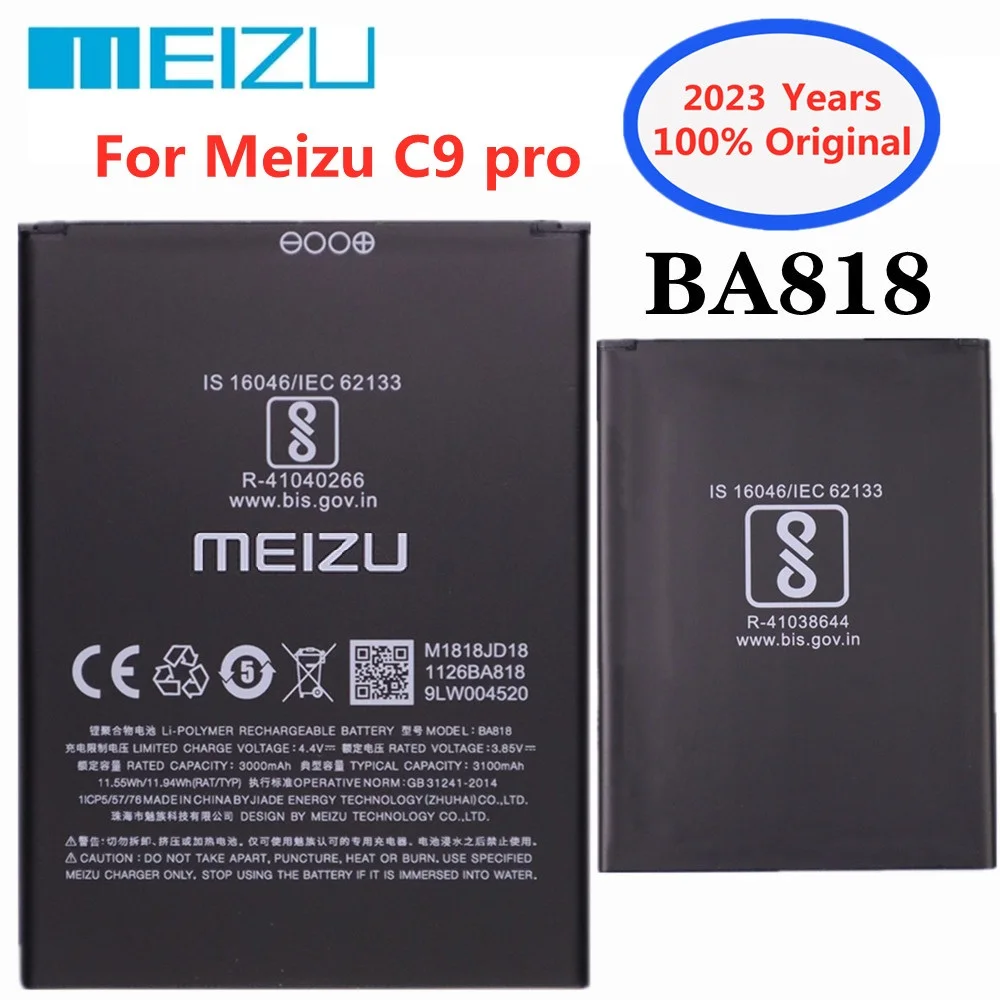 2023 Years New BA818 100% Original 3000mAh Battery For Meizu c9 pro C9pro Mobile Phone Battery In Stock
2023 Years New BA818 100% Original 3000mAh Battery For Meizu c9 pro C9pro Mobile Phone Battery In Stock