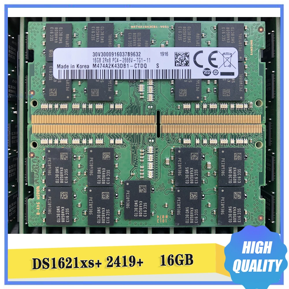 

NAS DS1621xs+ 2419+ RAM 16G DDR4 2RX8 2666 ECC SODIMM 16GB Storage Memory For Synology