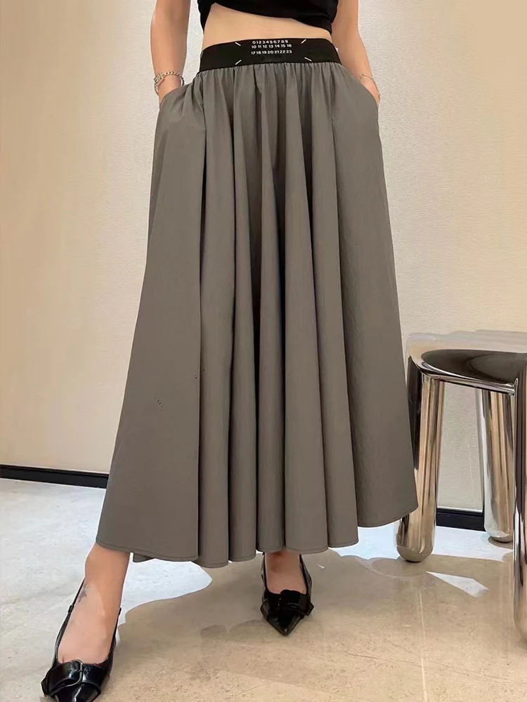 Женская юбка с завышенной талией, свободная дизайнерская юбка в стиле ретро, универсальная Свободная юбка с широкой юбкой, лето 2024 
Женская юбка с завышенной талией, свободная дизайнерская юбка в стиле ретро, универсальная Свободная юбка с широкой юбкой, лето 2024