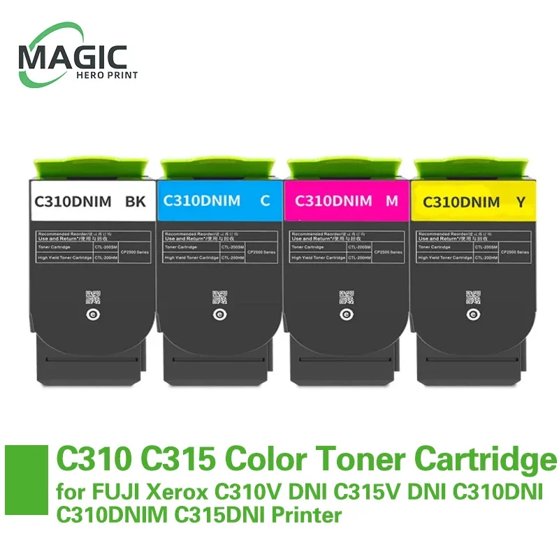 

4Pcs C310 C315 Color Toner Cartridge Compatible for FUJI Xerox C310V DNI C315V DNI C310DNI C310DNIM C315DNI Printer
