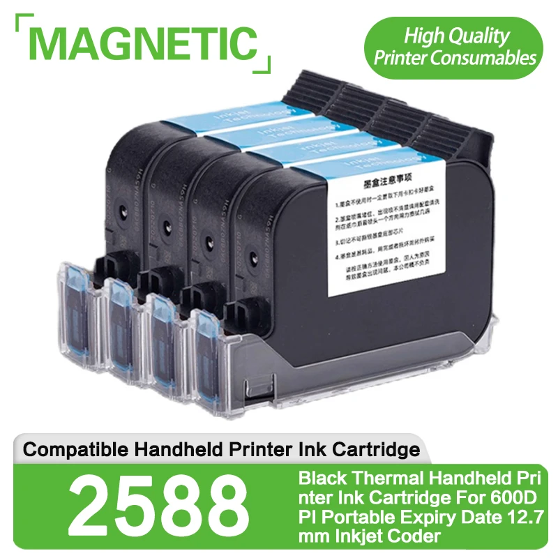 

2588+M 2588 2588+ Handheld Printer Ink Cartridge Fast Dry Eco Solvent Print Height 12.7mm Inkjet Printer Colorful Ink Cartridge