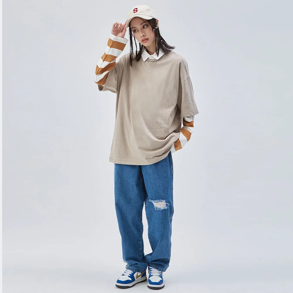 2022 Summer 200G Pure Cotton Short Sleeved Oversize Round Neck Loose Shoulder T-Shirt
2022 Summer 200G Pure Cotton Short Sleeved Oversize Round Neck Loose Shoulder T-Shirt