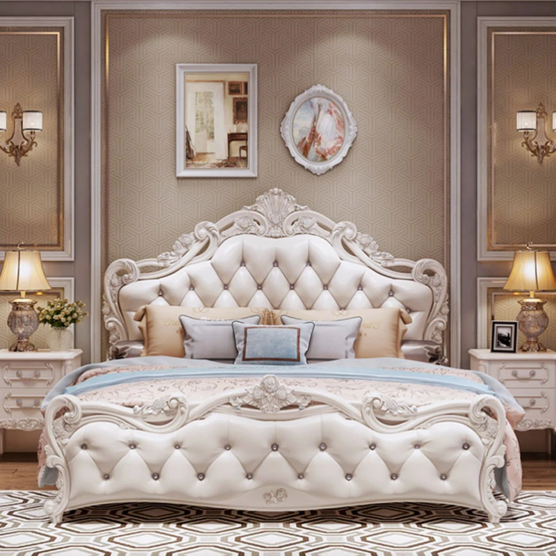 Wooden Large Bed Master Girl Room Human Headboards Bed King Girl Leather Camas De Matrimonio Dormitorio Nordic Furniture
Wooden Large Bed Master Girl Room Human Headboards Bed King Girl Leather Camas De Matrimonio Dormitorio Nordic Furniture