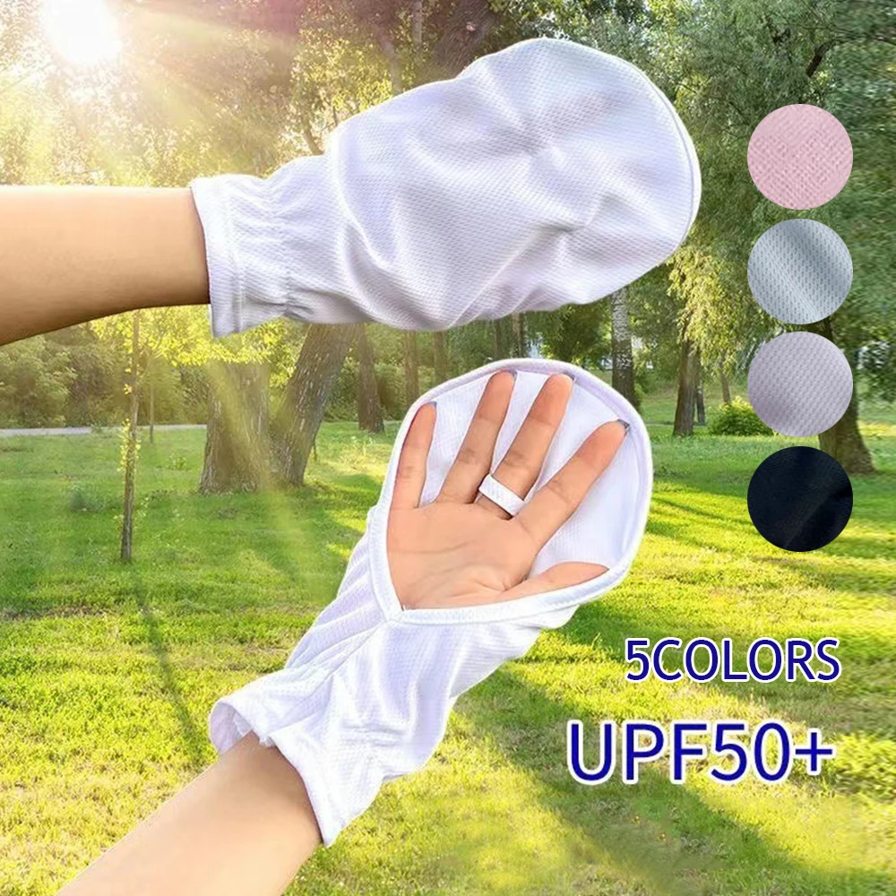 

Летние солнцезащитные перчатки, тонкие митенки без пальцев, перчатки для вождения с УФ-защитой, дышащие сетчатые перчатки из вискозы для защиты от солнца