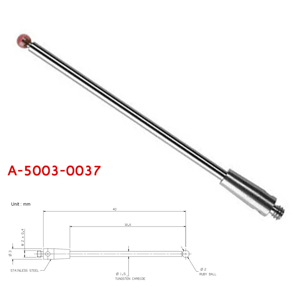 CMM Styli M2 Thread 2 0 мм Ru по шарику, стержень из карбида вольфрама L40 мм для A50030037, прочный материал для точных измерений
CMM Styli M2 Thread 2 0 мм Ru по шарику, стержень из карбида вольфрама L40 мм для A50030037, прочный материал для точных измерений
