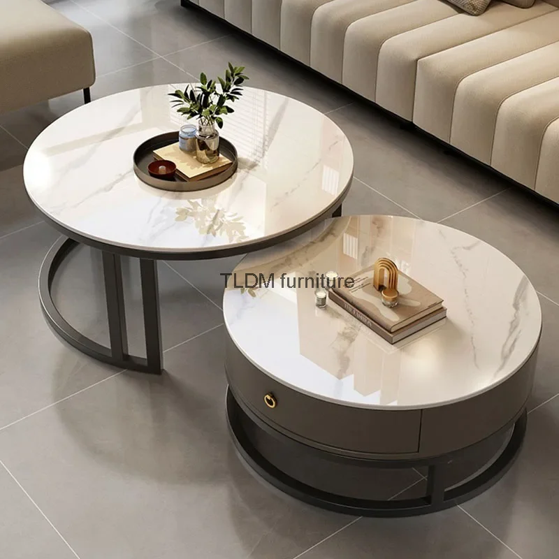 Rock Board Coffee Table Light Luxury Modern Simple Circular Small Unit Coffee Table Living Room Household Minimalist Folding
Rock Board Coffee Table Light Luxury Modern Simple Circular Small Unit Coffee Table Living Room Household Minimalist Folding
