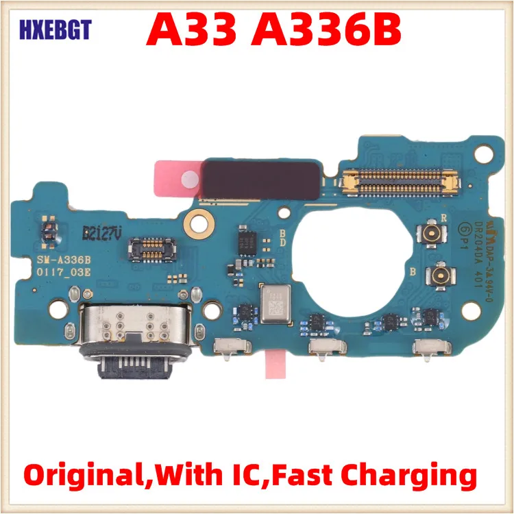 

Original With IC For Samsung Galaxy A33 5G A336 Fast USB Charging Port Board Charger Dock Connector Flex Cable Repair Parts