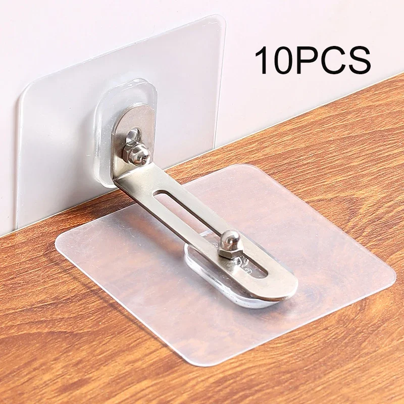 

Fixed Prevent Bracket No To Wardrobe Punching For Shoe Cabinet Protection Child Strong Patch Self-adhesive Bookshelf 10PCS Wall