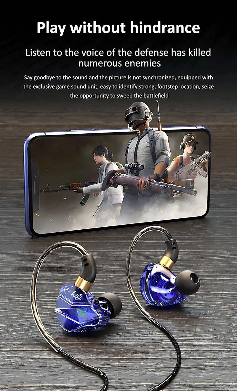 HIFI Wired Earphones 3.5MM AUX/Type C Jack 9D Surround With Mic In-Ear Transparent Music Headsets For Samsung Android For iPhone S9969875b024942d485a6bd7dcfca17c6P