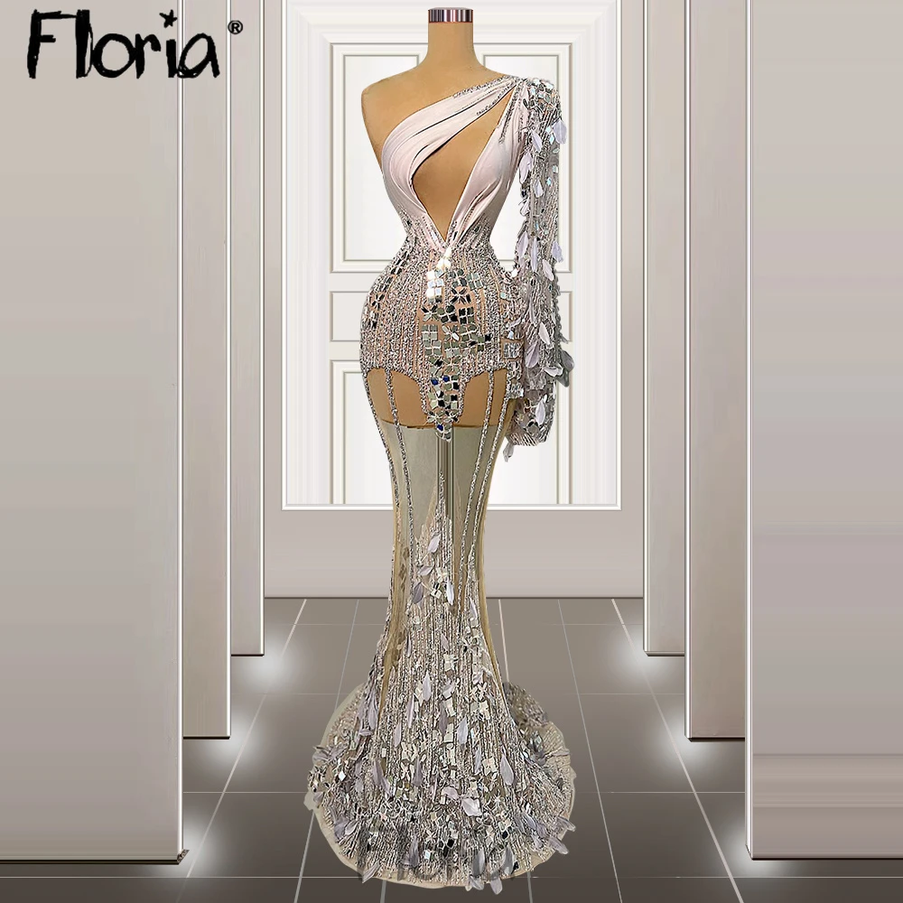 See Through Full Beaded Evening Dress Handmade Pearls Crystals Saudi Arabia Party Dresses One Single Sleeve Prom Dress Robes
See Through Full Beaded Evening Dress Handmade Pearls Crystals Saudi Arabia Party Dresses One Single Sleeve Prom Dress Robes