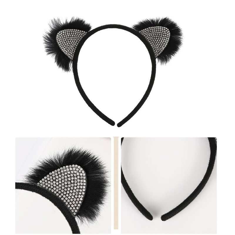 Нежная повязка на голову для фотографий на Хэллоуин, детский обруч для волос со стразами и кошачьими ушками
Нежная повязка на голову для фотографий на Хэллоуин, детский обруч для волос со стразами и кошачьими ушками