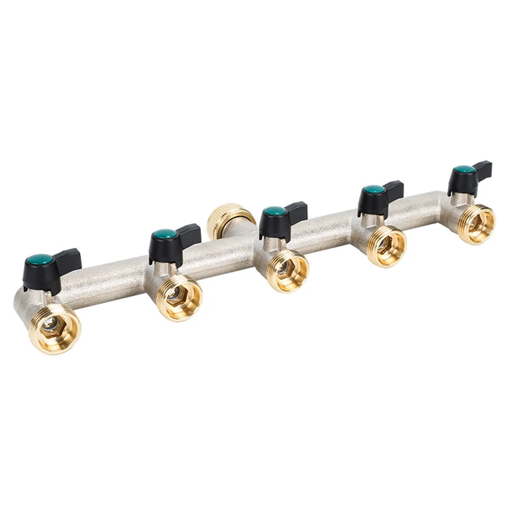 5 Way Brass Water Distributor Durable Rust Proof Garden Hose Adapter Used for Industrial Irrigation Lawn Garden Agriculture
5 Way Brass Water Distributor Durable Rust Proof Garden Hose Adapter Used for Industrial Irrigation Lawn Garden Agriculture
