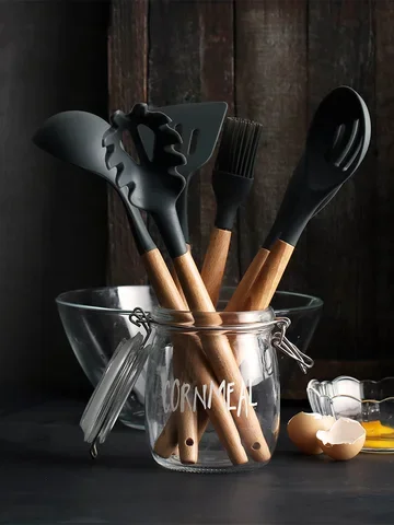 1Pcs/Set Silicone Cooking Utensils kitchen Accessories Set Tool Ladle Egg Beaters Shovel Cooking Non-stick Wooden Handle Spatula
1Pcs/Set Silicone Cooking Utensils kitchen Accessories Set Tool Ladle Egg Beaters Shovel Cooking Non-stick Wooden Handle Spatula