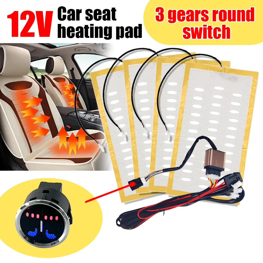 DC 12V Universal Built-in Car Seat Heater Kit Fit 2 Seats New Auto Cushion Heating Pads 3-Levels Single Control Switch DIY
DC 12V Universal Built-in Car Seat Heater Kit Fit 2 Seats New Auto Cushion Heating Pads 3-Levels Single Control Switch DIY