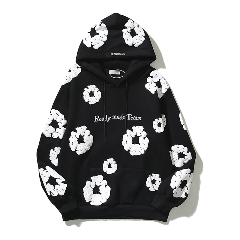 Retro Foam Kapok Print Letter Embroidery Pullover Hoodies Men and Women Hip Hop Streetwear Oversize Fleece Hooded Sweatshirts
Retro Foam Kapok Print Letter Embroidery Pullover Hoodies Men and Women Hip Hop Streetwear Oversize Fleece Hooded Sweatshirts