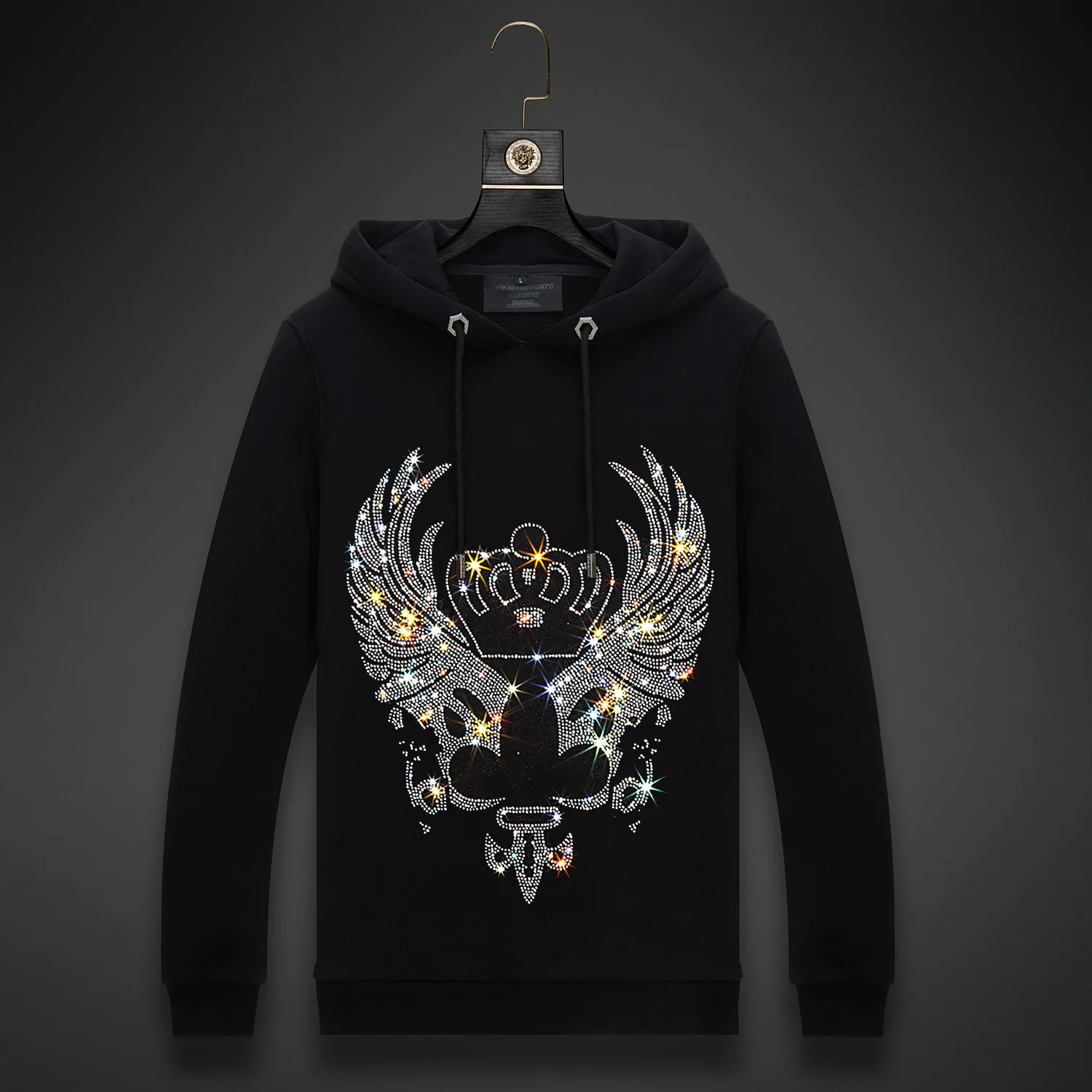 2023 Men Crown Rhinestones Hoodie Sweatshirt Fashion Hooded Streetwear Full Pullover Hoodie Black Thick Mens Winter Clothes 6XL
2023 Men Crown Rhinestones Hoodie Sweatshirt Fashion Hooded Streetwear Full Pullover Hoodie Black Thick Mens Winter Clothes 6XL
