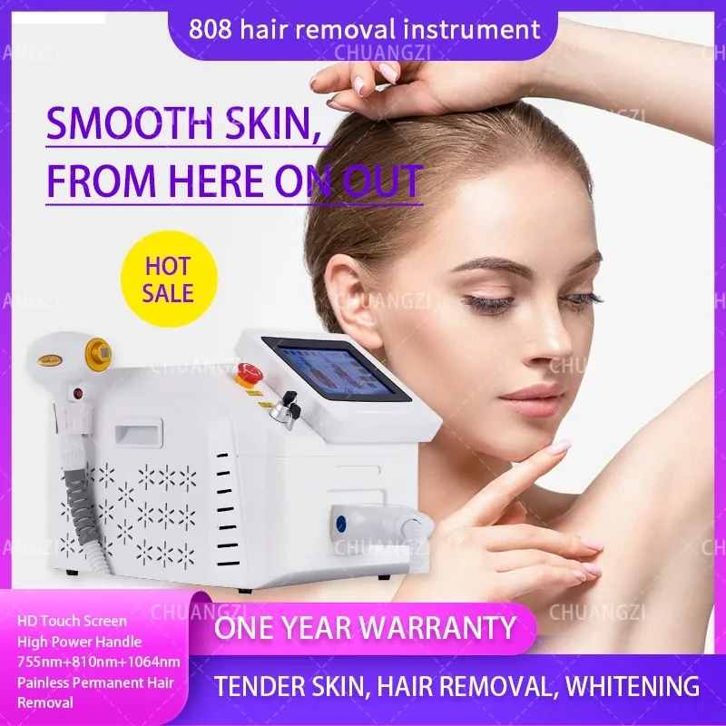 

2024 New Painless 808 Diode Laser Hair Removal Machine 2000W High Power Ice Platinum 3 Wavelength 755 808 1064 for Salon Beauty