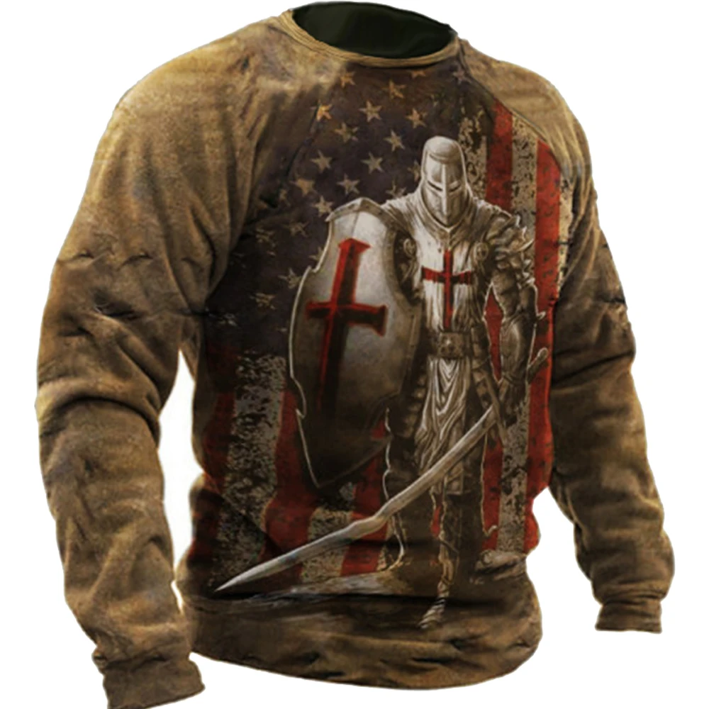 Vintage T-Shirts Men's Cotton Long Sleeved T Shirt Crusader Knight Graphic Tops 5xl 3d Print Tee Casual O Neck Oversized Clothes
Vintage T-Shirts Men's Cotton Long Sleeved T Shirt Crusader Knight Graphic Tops 5xl 3d Print Tee Casual O Neck Oversized Clothes