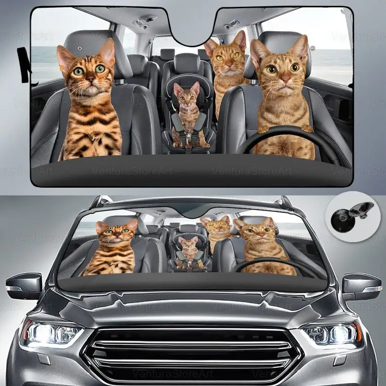 Ocicat Cat Family Car Sun Shade, Windshield Sun Shade, Ocicat Cat Gifts, Car Auto Sun Shade, Cute Car Accessories LNG052207G07
Ocicat Cat Family Car Sun Shade, Windshield Sun Shade, Ocicat Cat Gifts, Car Auto Sun Shade, Cute Car Accessories LNG052207G07
