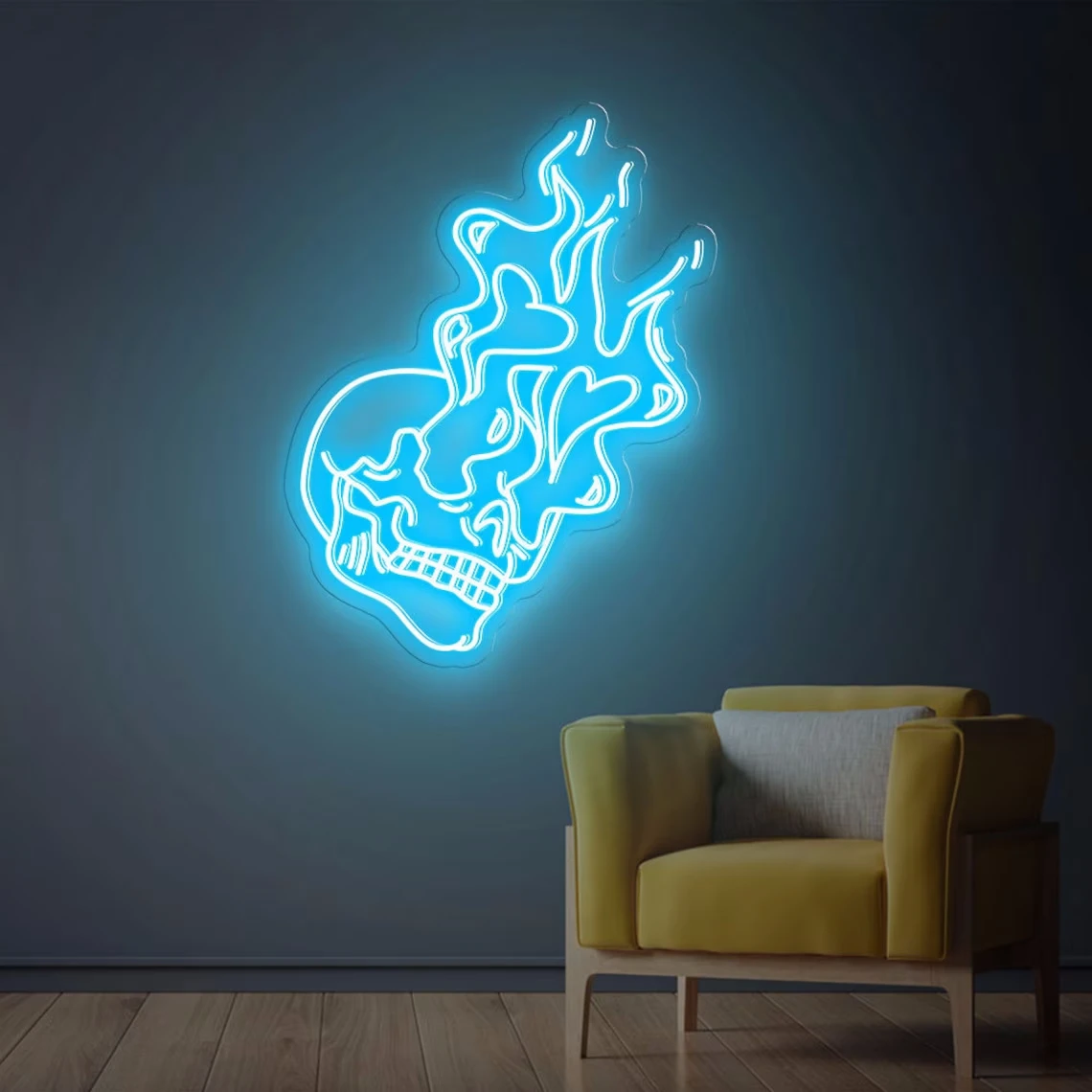 Skull Head Neon Sign Custom Handmade Art Neon Light Skull Fire Neon Light Wall Decor Personalized Gifts
Skull Head Neon Sign Custom Handmade Art Neon Light Skull Fire Neon Light Wall Decor Personalized Gifts