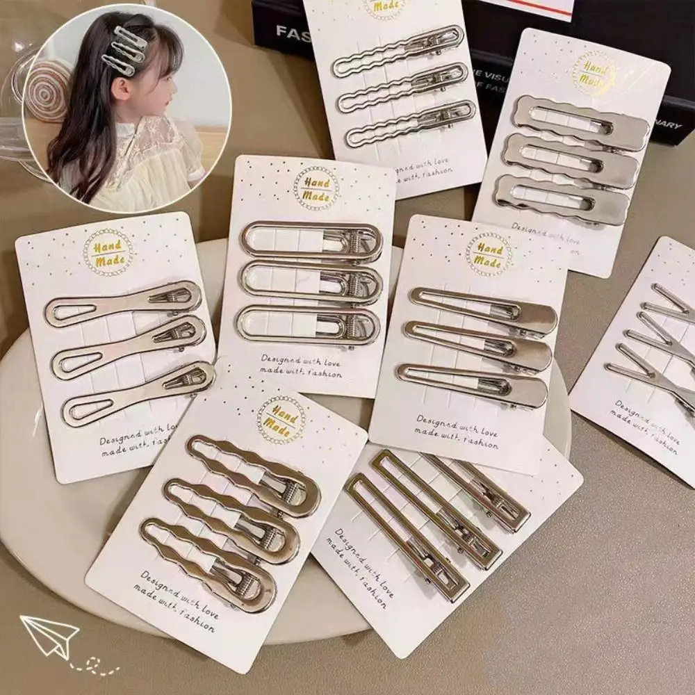3pcs/set Hollow Metal Duckbill Clips Cute Korean Style Y2K Geometric Hair Clips Geometric Bang Clip Hair Clips Set Girl
3pcs/set Hollow Metal Duckbill Clips Cute Korean Style Y2K Geometric Hair Clips Geometric Bang Clip Hair Clips Set Girl