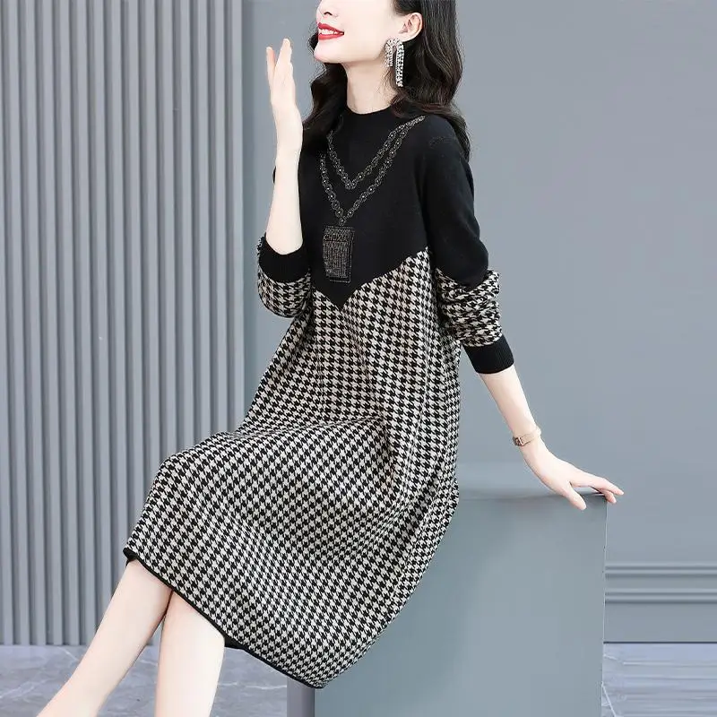 AutumnWinter New Fashion Elegant Round Neck Pullover Long Sleeve Solid Color Casual Versatile Comfortable Clothing Women Dresses
AutumnWinter New Fashion Elegant Round Neck Pullover Long Sleeve Solid Color Casual Versatile Comfortable Clothing Women Dresses