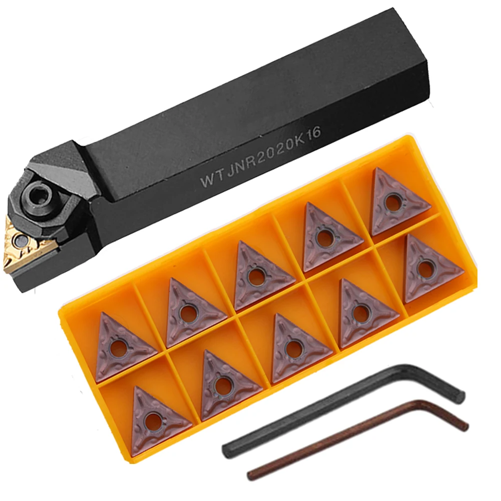 Carbide Insert TNMG160408 with WTJNR2020K16 Lathe Tool Holder Excellent Performance in Semi Finishing and Finishing
Carbide Insert TNMG160408 with WTJNR2020K16 Lathe Tool Holder Excellent Performance in Semi Finishing and Finishing