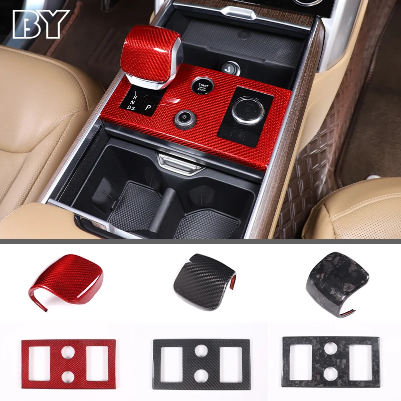 Car Interior Real Carbon Fiber Center Shift Panel Gear Head Cover Trim Accessories For Land Rover Range Vogue 2023-2024 
Car Interior Real Carbon Fiber Center Shift Panel Gear Head Cover Trim Accessories For Land Rover Range Vogue 2023-2024