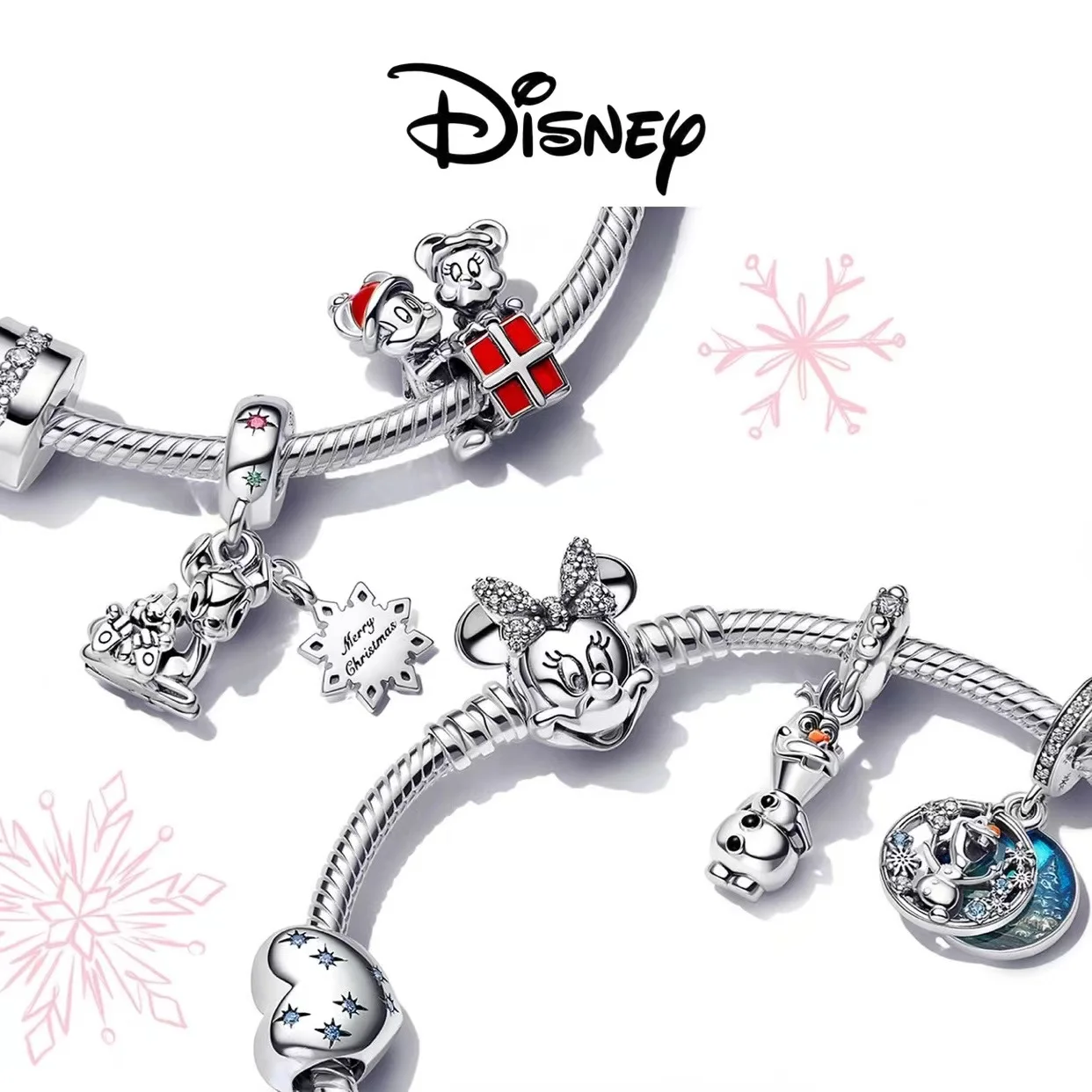 

2022 100% 925 Sterling Silver Disney Charm Beads for Original Pando Bracelets Women's Birthday Boutique Fashion Jewelry