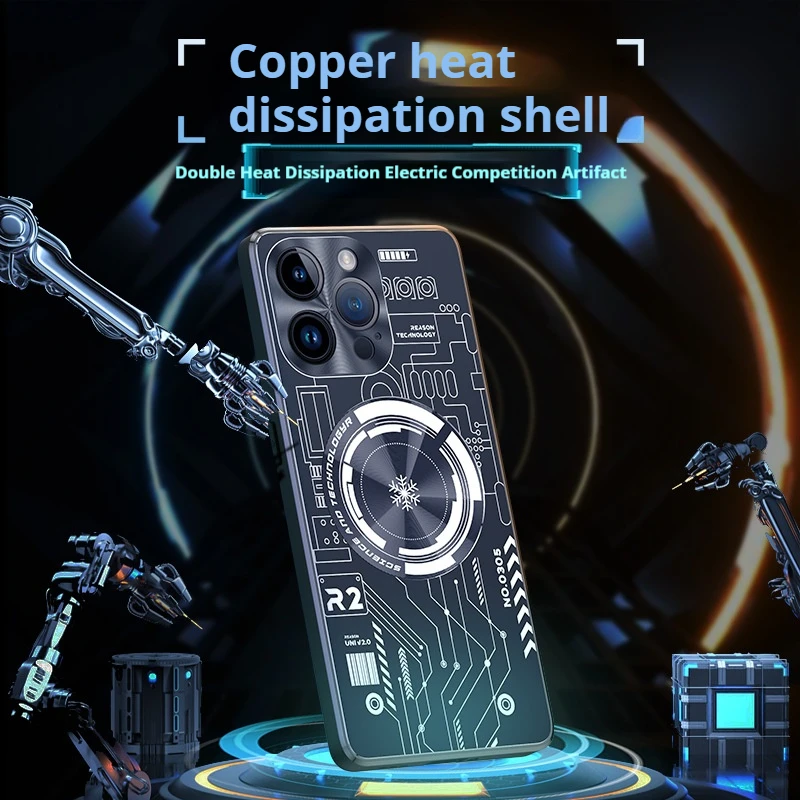 For iPhone15 14 Plus 13 12 Pro ProMax Metal Phone Case Magnetic Suction Anti Drop Purple Copper Heat Dissipation Protective Case
For iPhone15 14 Plus 13 12 Pro ProMax Metal Phone Case Magnetic Suction Anti Drop Purple Copper Heat Dissipation Protective Case