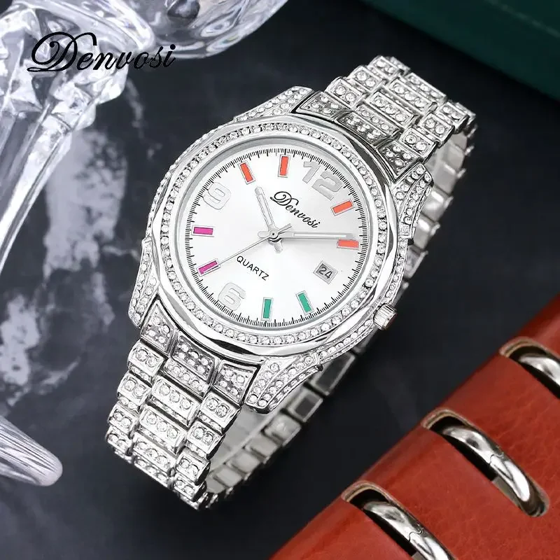 Danfos Women's Watches Luxury Full Diamond Inlaid Waterproof Stainless Steel Chic Lady's Watch Reloj Hombre Relogios Masculino
Danfos Women's Watches Luxury Full Diamond Inlaid Waterproof Stainless Steel Chic Lady's Watch Reloj Hombre Relogios Masculino