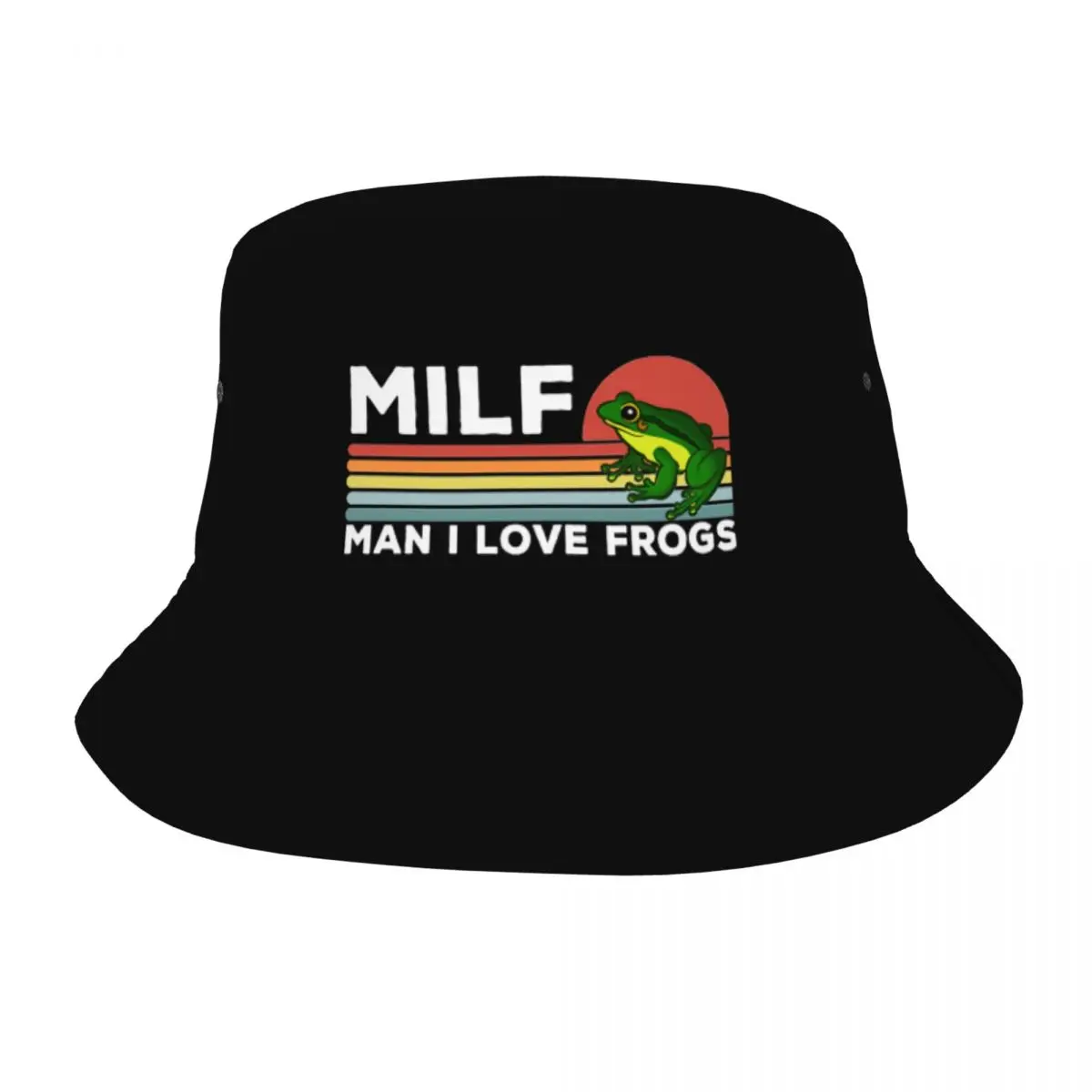 

Men Women Bob Hat Milf Man I Love Frogs Funny Frogs Hot Summer Headwear UV Protection Outdoor Fishing Hats Panama Hat Gifts Idea