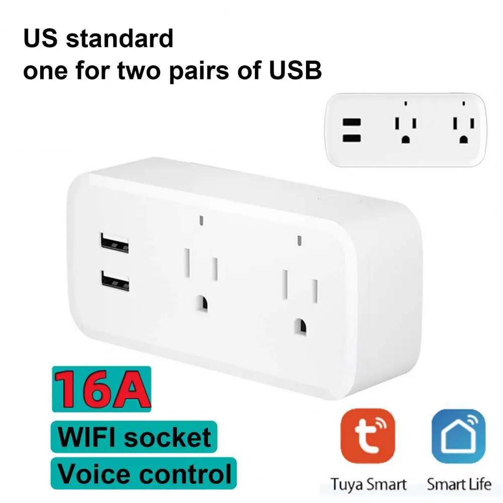 LSPA11 WiFi Smart Socket Dual USB APP Voice Control WiFi Socket Plug US Plug 16A WiFi Plug Socket Power Monitor for Living Room
LSPA11 WiFi Smart Socket Dual USB APP Voice Control WiFi Socket Plug US Plug 16A WiFi Plug Socket Power Monitor for Living Room