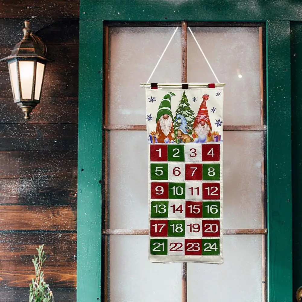 

Трехмерное украшение Санта-Клауса, Новогоднее украшение для дома, красочный Безликий карликовый календарь с обратным отсчетом на Рождество, 24 кармана