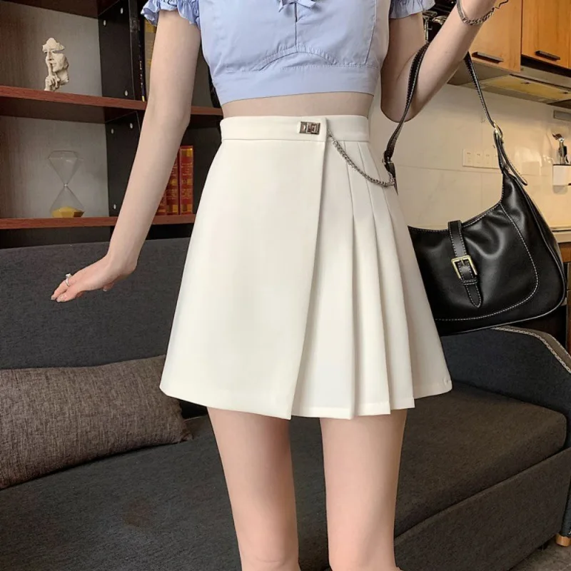 High Waist Mini Skirts Women New 2023 Korean Style Streetwear All-match Solid Color Ladies A-line Short Pleated Skirt Y2k Skirt 
High Waist Mini Skirts Women New 2023 Korean Style Streetwear All-match Solid Color Ladies A-line Short Pleated Skirt Y2k Skirt