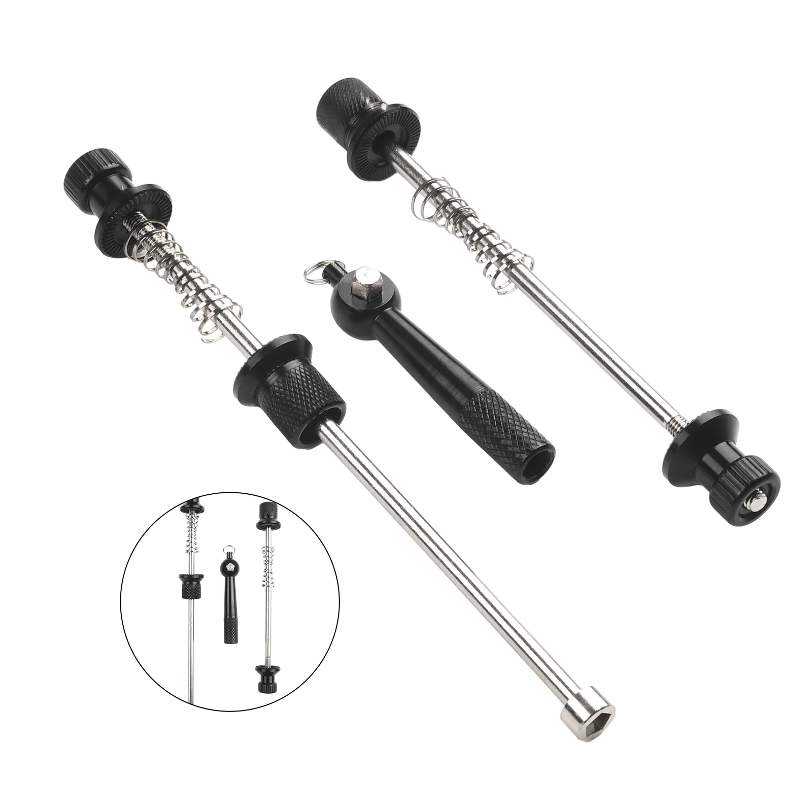 Secured Quick Release Axle Set for MTB and Road Bikes Anti Theft Ultra Light and Durable Front and Rear Wheel Spindle Cycle
Secured Quick Release Axle Set for MTB and Road Bikes Anti Theft Ultra Light and Durable Front and Rear Wheel Spindle Cycle