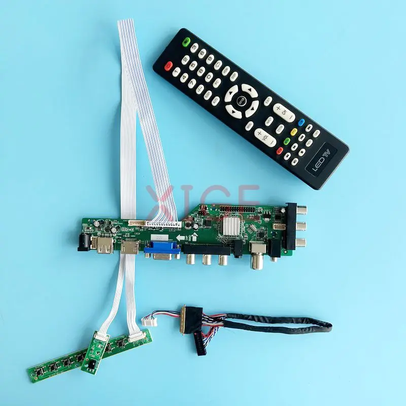 

LCD Driver Card Fit LP140WD1 LP140WD2 N140FGE DIY Kit 14" Laptop Matrix 2AV+USB+DHMI+VGA LVDS 40 Pin 1600*900 Digital Signal DVB