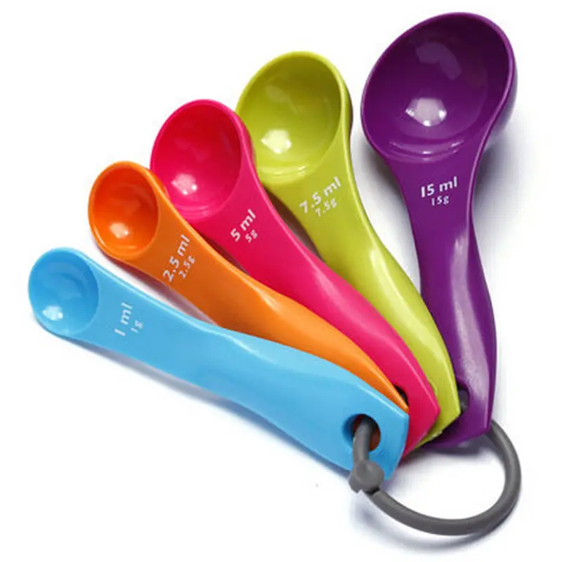 5pcs/set ABS Plastic Measuring Spoons Colorful Measure Spoon Durable Sugar Cake Baking Spoon Kitchen Measuring Tool
5pcs/set ABS Plastic Measuring Spoons Colorful Measure Spoon Durable Sugar Cake Baking Spoon Kitchen Measuring Tool