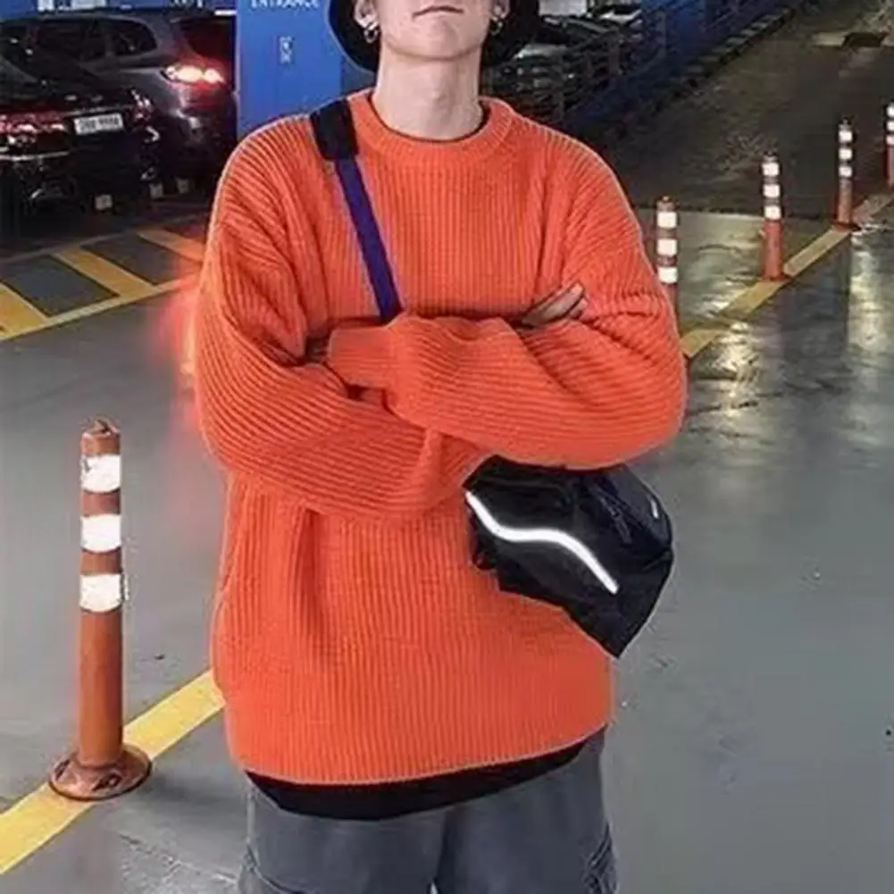 Men Fall Winter Sweater Round Neck Knitted Loose Solid Color Long Sleeve Vintage Soft Pullover Elastic Mid Length Plus Size Stre
Men Fall Winter Sweater Round Neck Knitted Loose Solid Color Long Sleeve Vintage Soft Pullover Elastic Mid Length Plus Size Stre