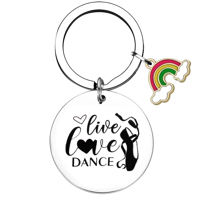 

Dance lover gift Keychain dancing girls inspirational Gifts Key Rings daughter sister best friend birthday Gifts