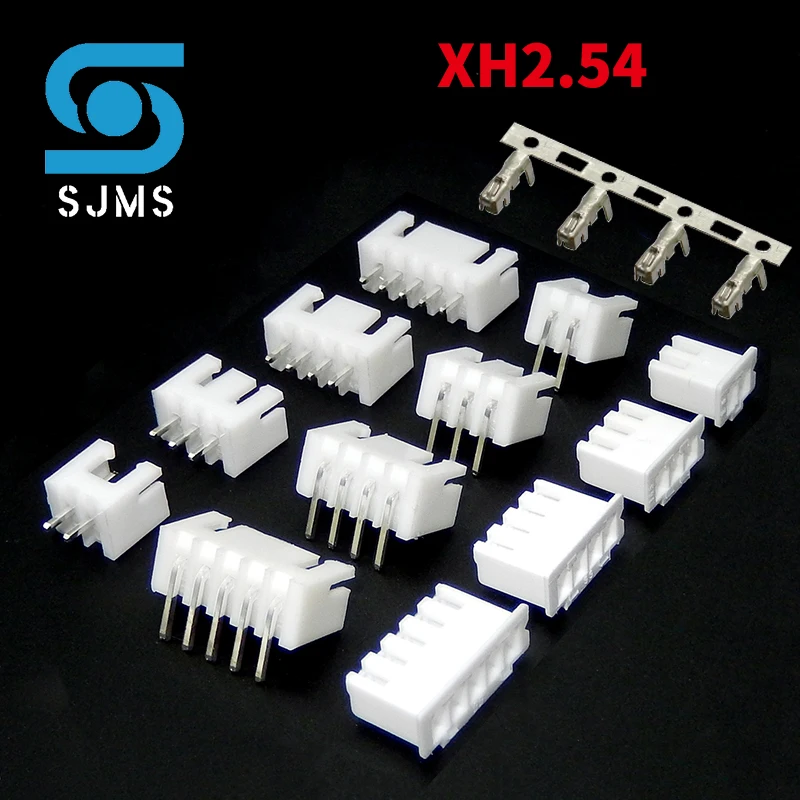 

50PCS/lot XH2.54 Pin Header Connector 2P 3P 4P 5P 6P 7P 8P 9P 10P 12Pin 2.54mm Pitch XH for PCB JST Straight Curved Pin Holders