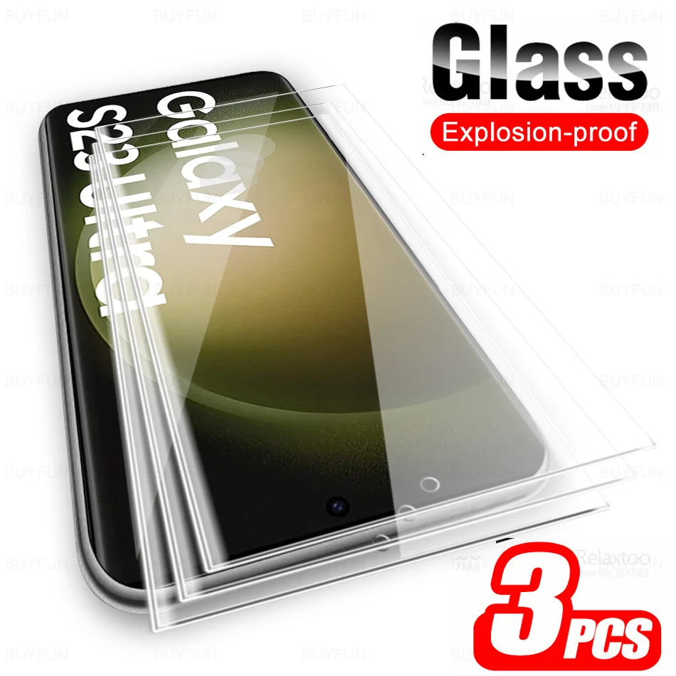 

3Pcs 9D Curved Protective Glass For Samsung Galaxy S23 Ultra Tempered Glass S22 S21 Ultra S23Ultra S22Ultra 5G Screen Protectors